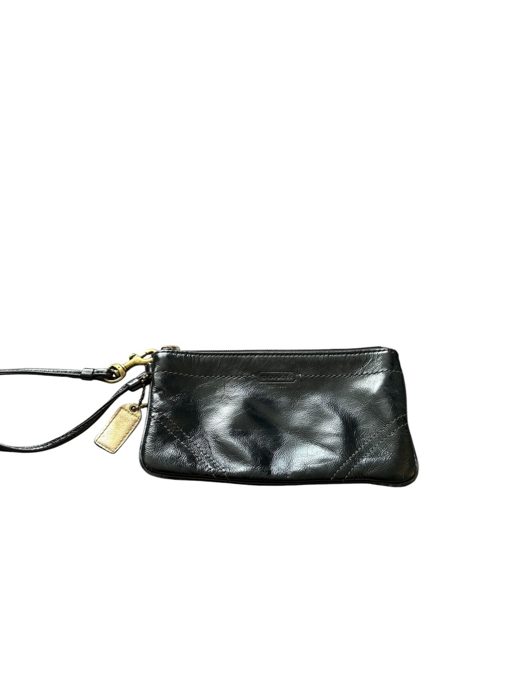 Coach Black Leather Wristlet